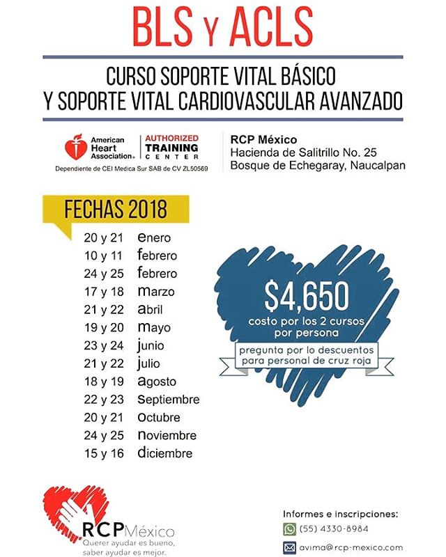 Cursos RCP México BLS - ACLS 2018
