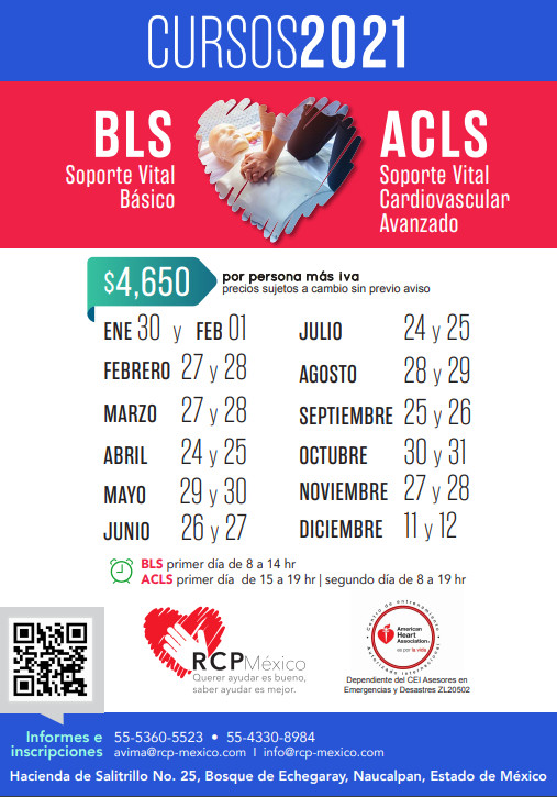Cursos RCP México BLS - ACLS 2021